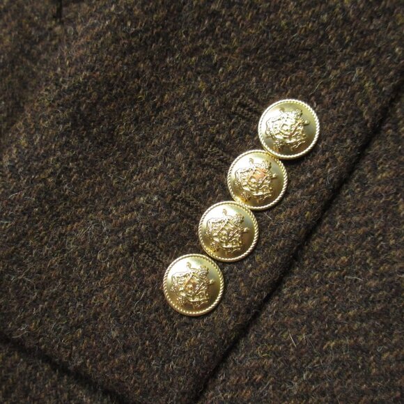 NWT J.Crew Bristol Blazer in Chocolate Umber Herringbone Wool Double-Breasted 10 - Picture 5 of 7